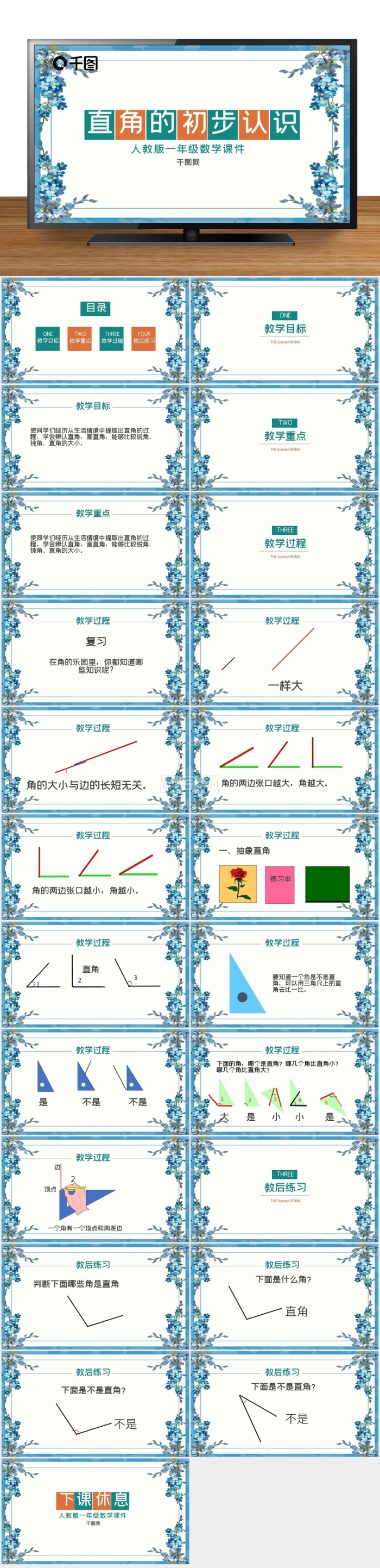 二年級(jí)數(shù)學(xué)直角的初步認(rèn)識(shí)課件