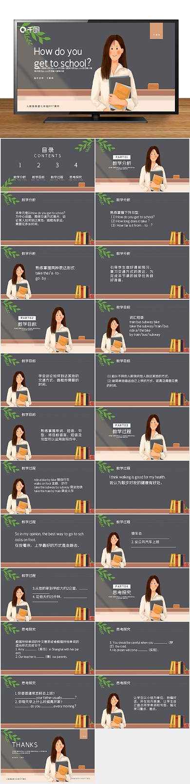 培训教育年级英语PPT课件

