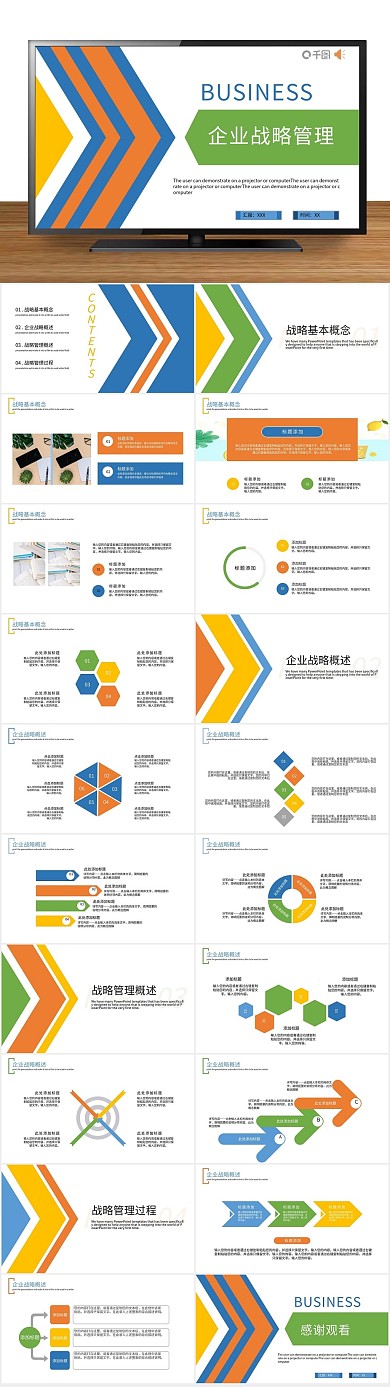 小清新发展战略管理运营培训PPT
