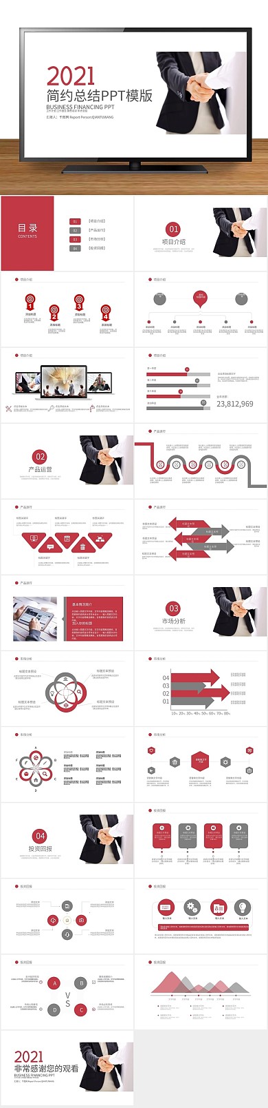 总结年终总结报告新年计划PPT
