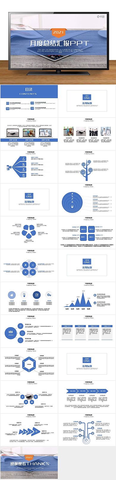 商业计划书创意大气月度总结汇报PPT
