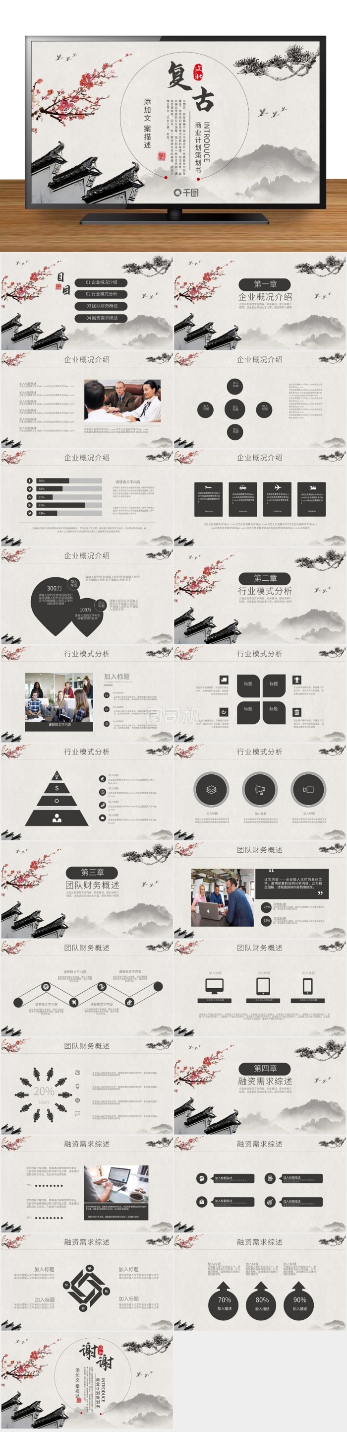 復(fù)古項(xiàng)目融資商業(yè)計(jì)劃策劃書免費(fèi)動(dòng)態(tài)ppt