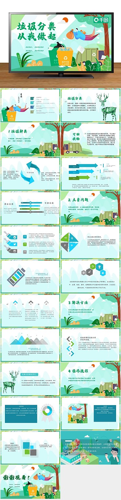 可回收有害通用城市垃圾分类PPT
