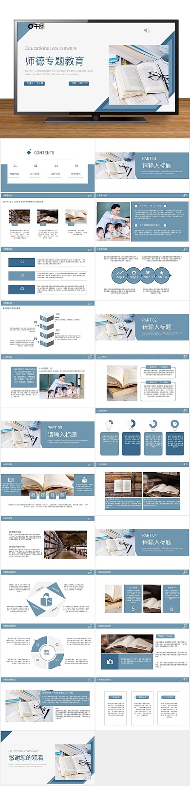 培训学习师德专题教育教学课件PPT
