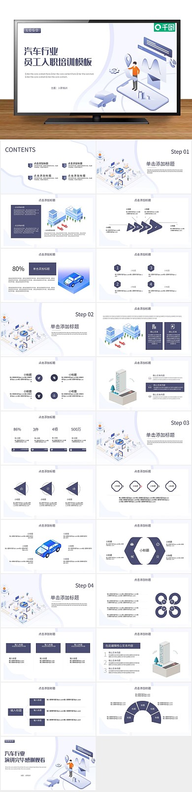 计划总结汽车行业员工入职培训PPT
