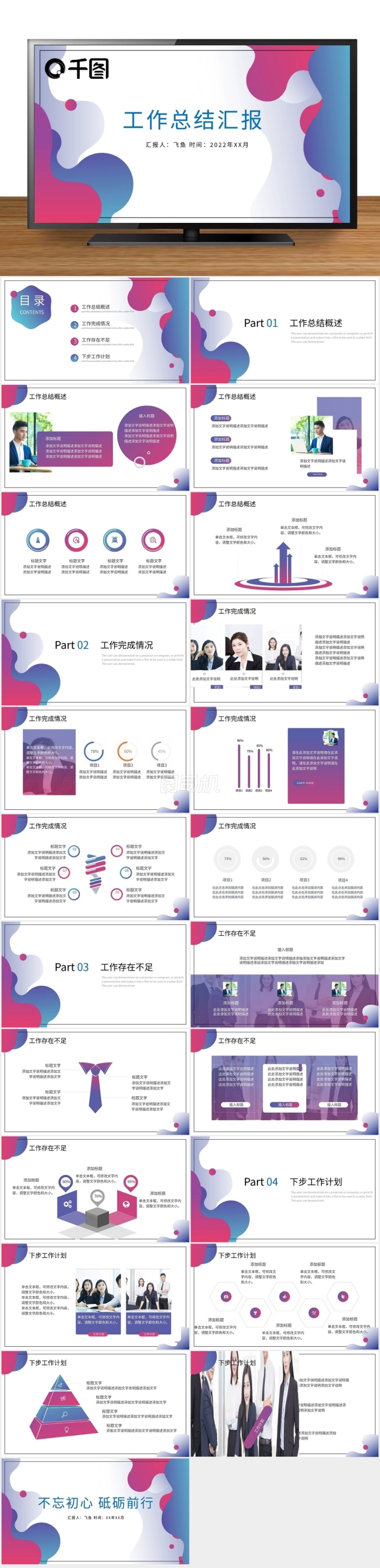 工作總結(jié)匯報年終總結(jié)述職報告PPT