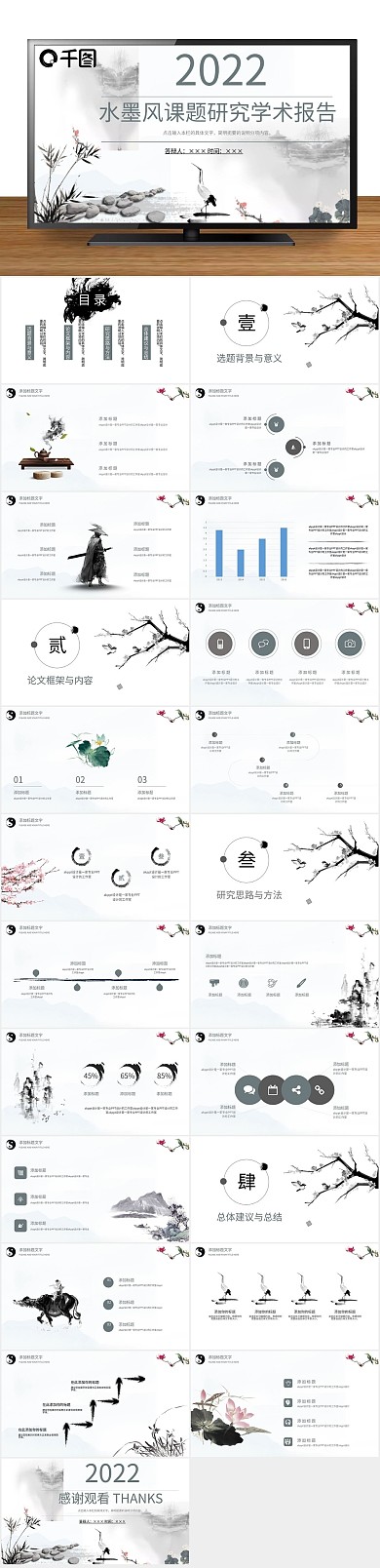 培训教学课题研究学术报告PPT

