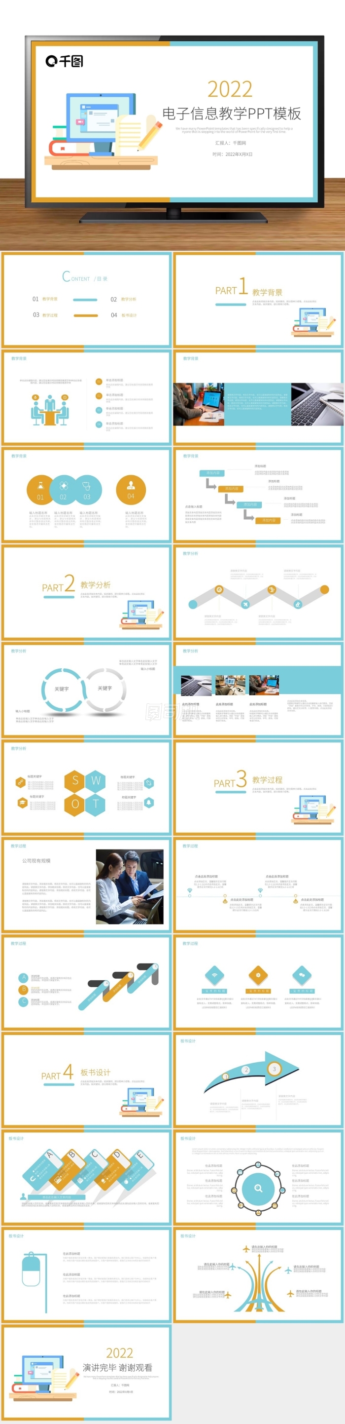 教育培訓(xùn)公開課通用PPT課件模板