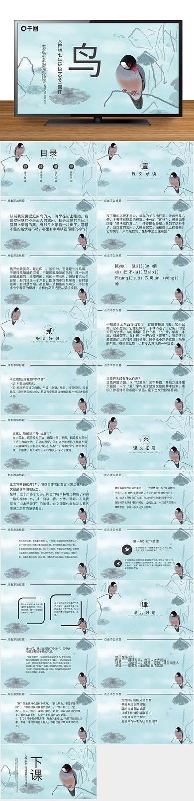 培训教学年级语文鸟PPT课件
