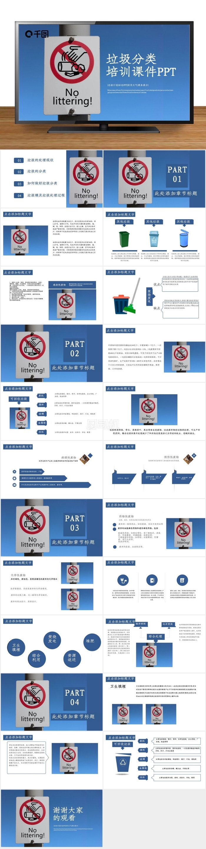 創(chuàng)意垃圾分類培訓(xùn)課件PPT模板