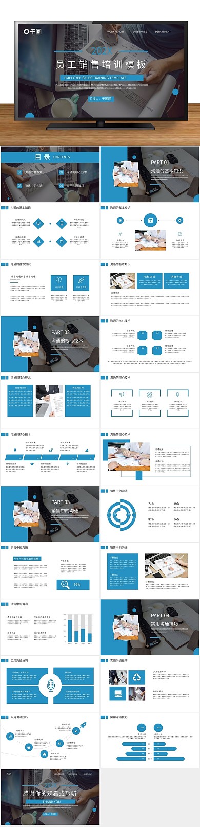 总结报告课件员工销售培训PPT
