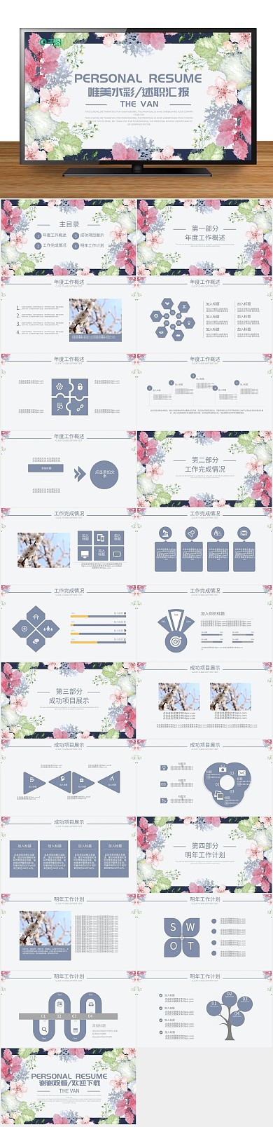 工作汇报工作述职汇报通用PPT

