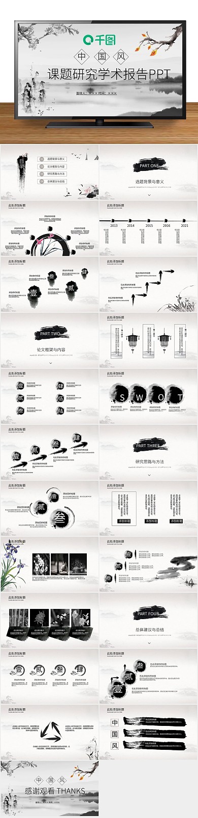创意商业研究学术报告PPT
