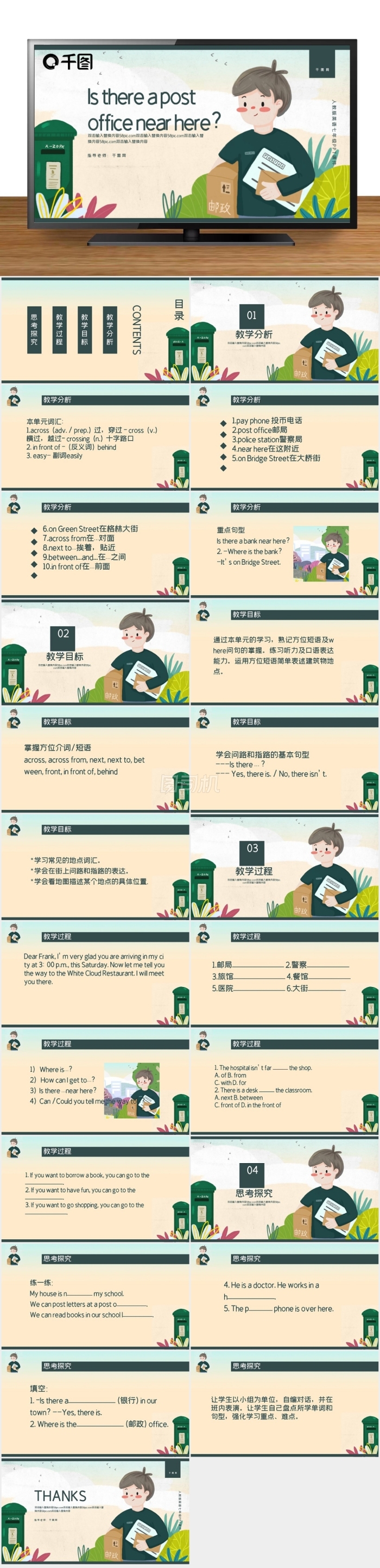 人教版初七年級英語PPT課件模板