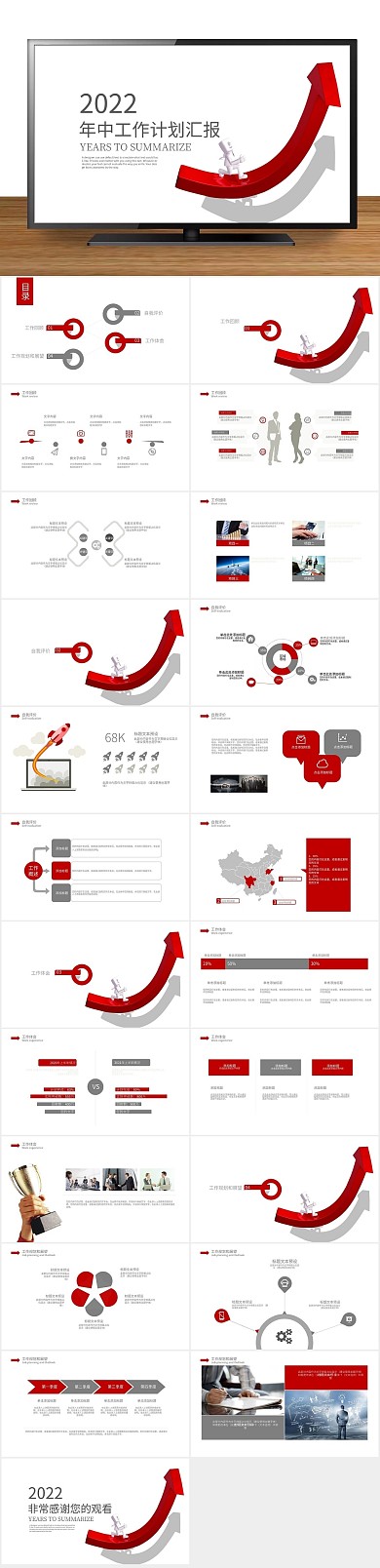 汇报工作工作总结计划报告PPT
