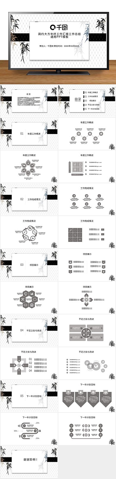 计划工作汇报工作总结通用PPT
