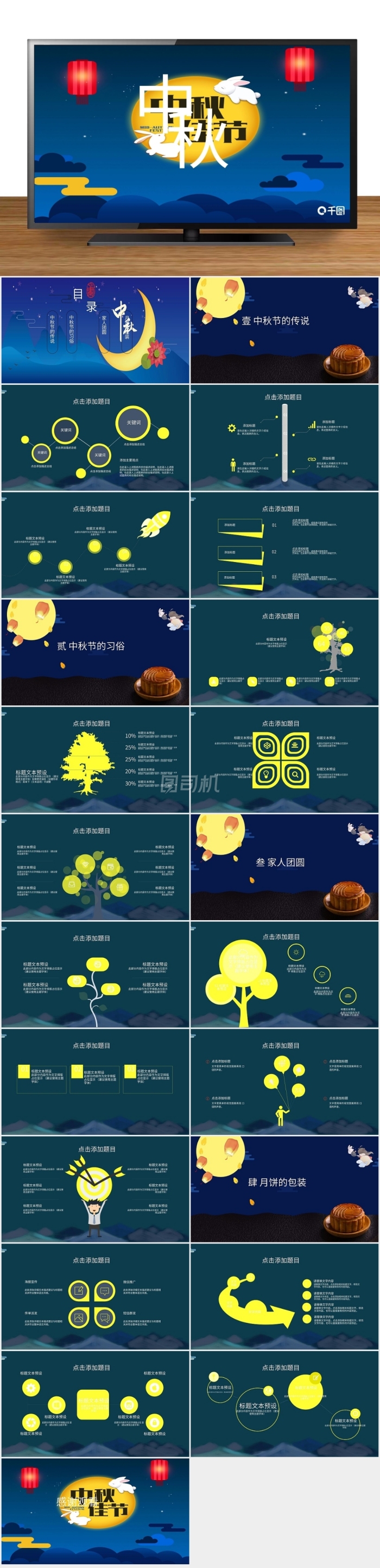 中國(guó)風(fēng)中秋節(jié)活動(dòng)策劃PPT模板