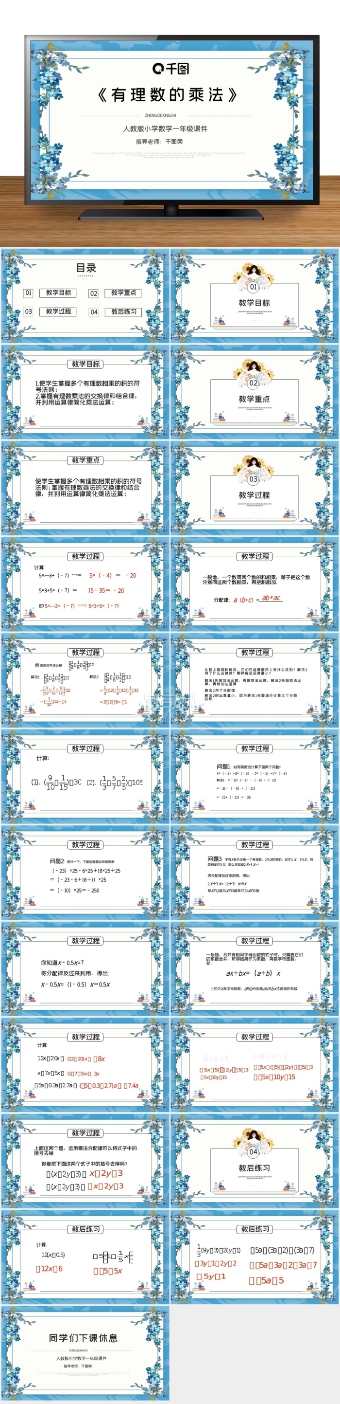 七年級(jí)數(shù)學(xué)有理數(shù)的乘法課件PPT