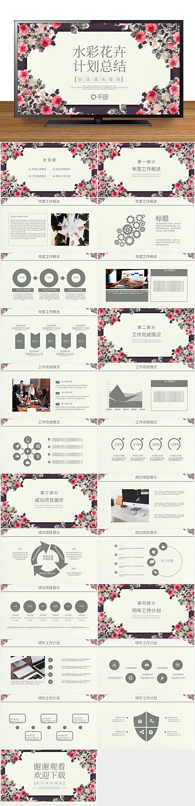 工作汇报商务风通用计划总结PPT下载
