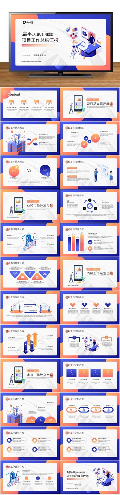 商务工作汇报工作总结汇报PPT
