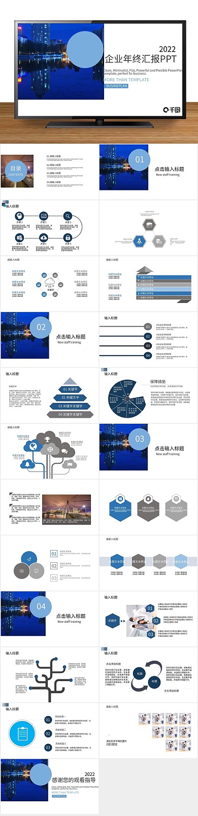 商业计划书年终工作总结汇报通用PPT

