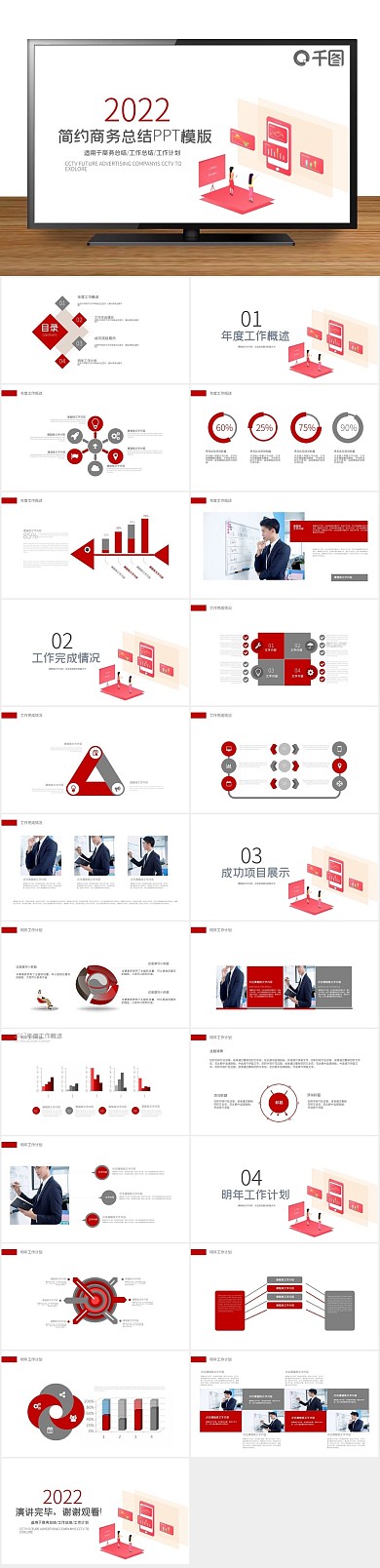 报告述职半年月度工作总结汇报PPT
