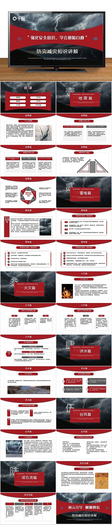 安全培训防灾减灾知识讲解PPT
