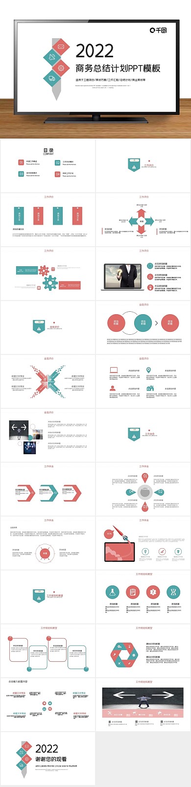 工作工作汇报年度总结PPT
