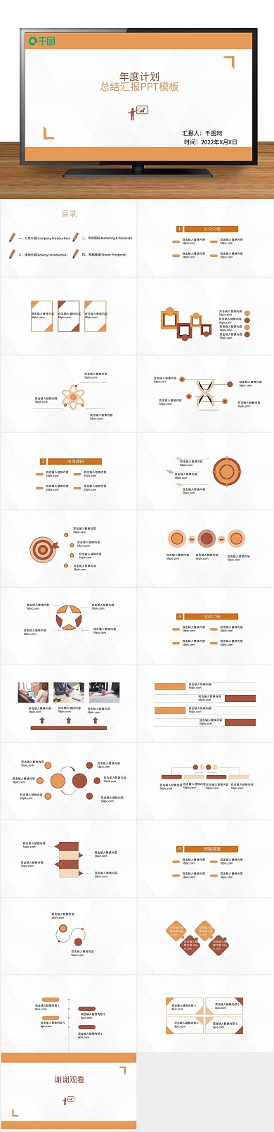 商务计划中工作总结汇报PPT
