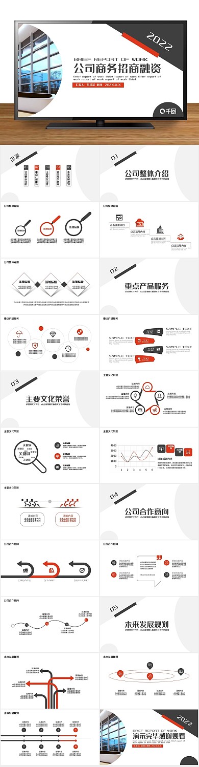 商业计划书公司商务招商融资PPT
