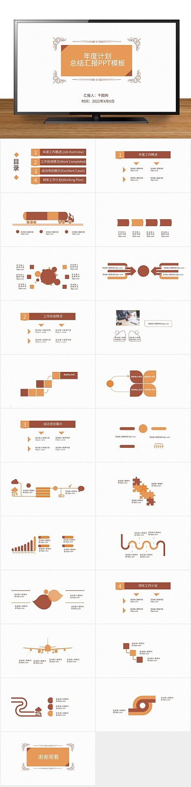 商务计划中工作总结汇报PPT
