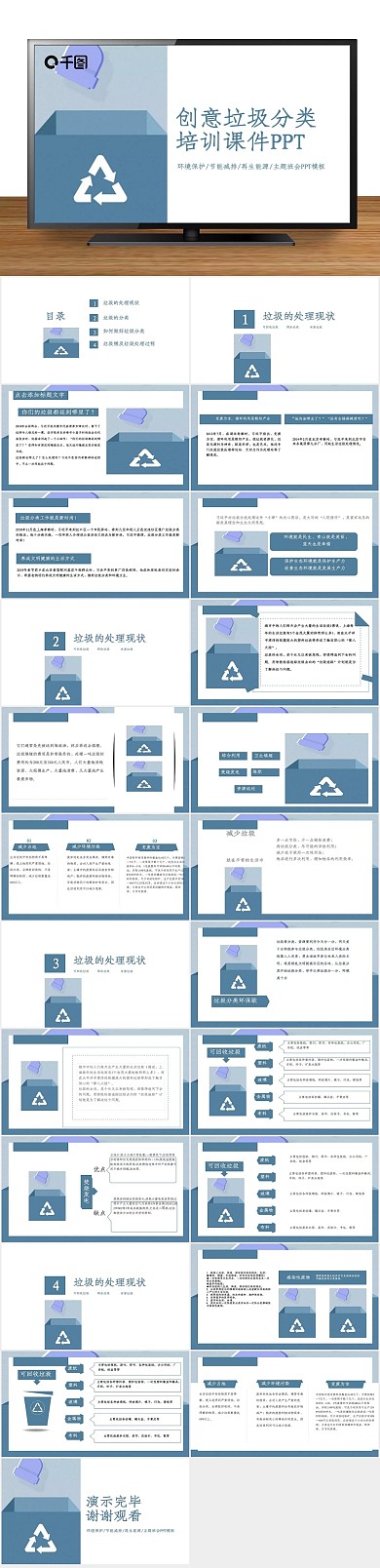 教学创意垃圾分类培训课件PPT
