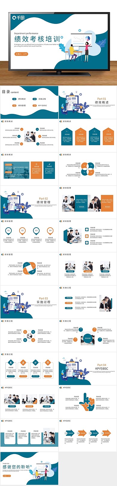 课件管理部门绩效考核培训PPT
