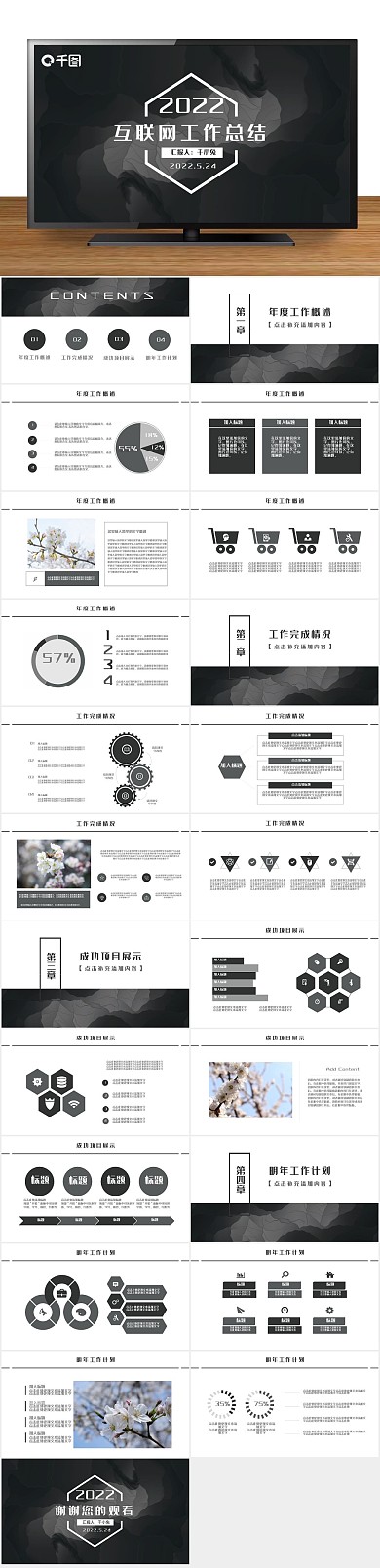 汇报商务互联网工作总结计划通用PPT
