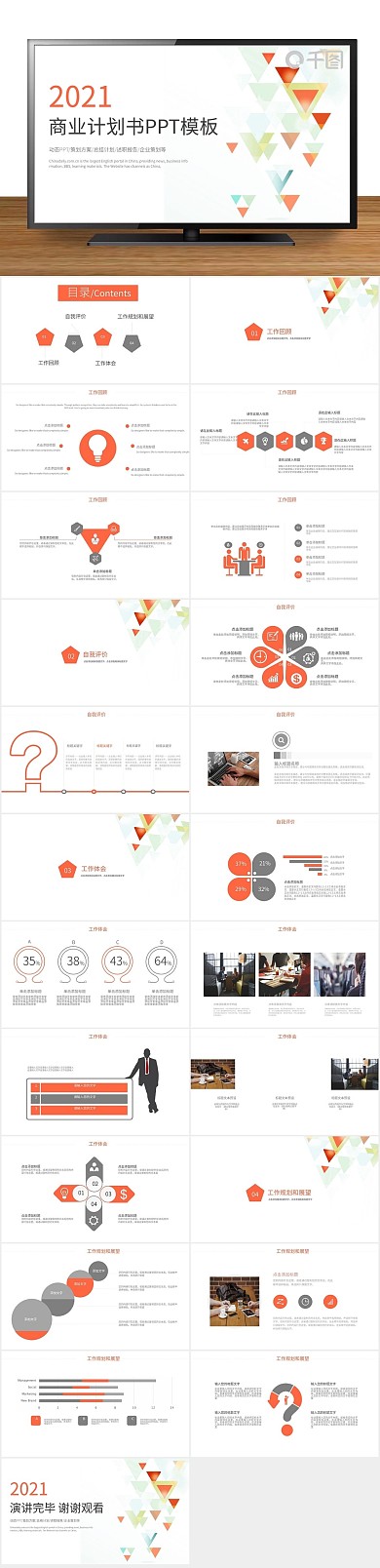 创业商务总结汇报商业计划书PPT
