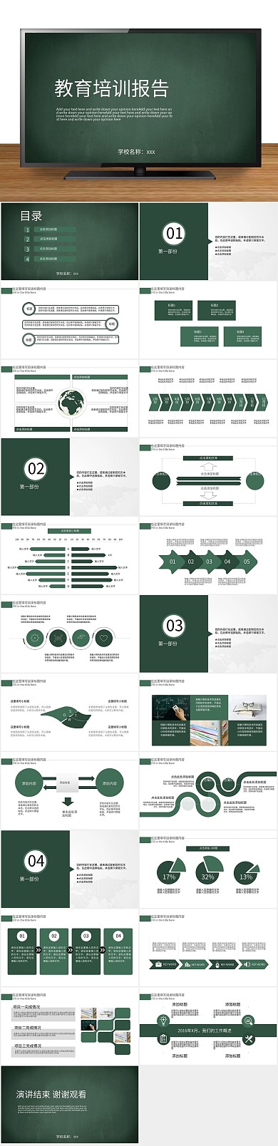 汇报教师培训报告课件PPT
