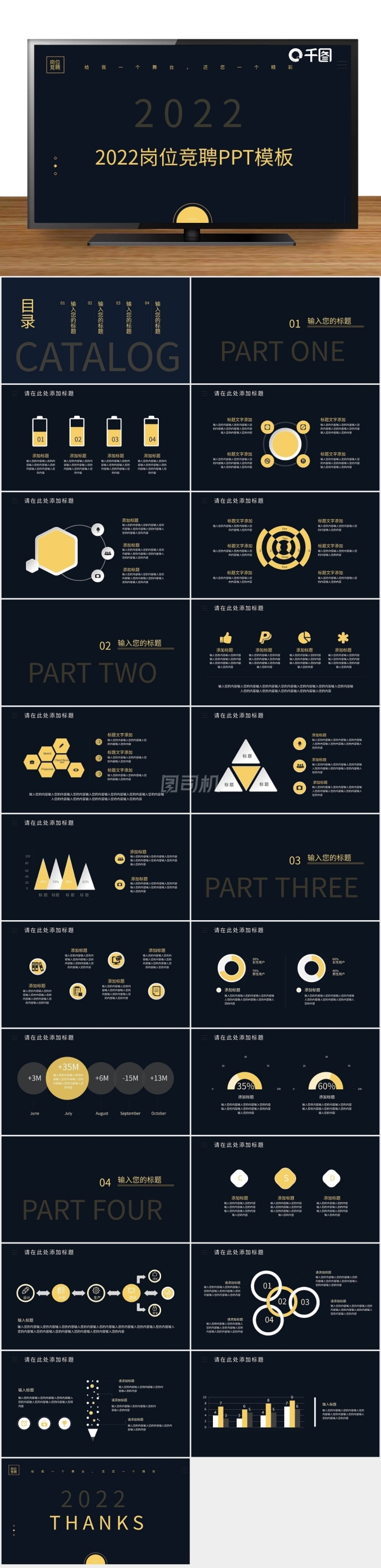 個(gè)人簡(jiǎn)歷崗位競(jìng)聘PPT模板