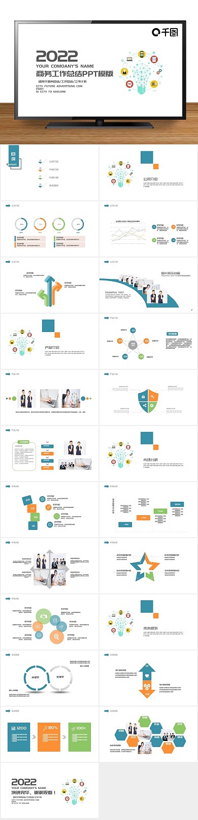 报告年度年中工作总结计划PPT
