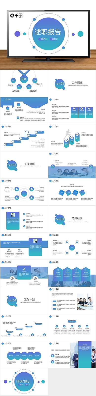 商务年终总结工作计划PPT
