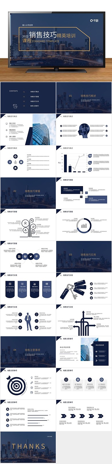 教育简约商务销售精英培训PPT
