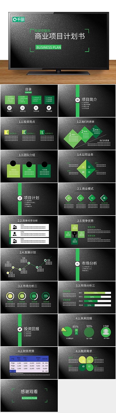 课件企业商业项目计划书PPT
