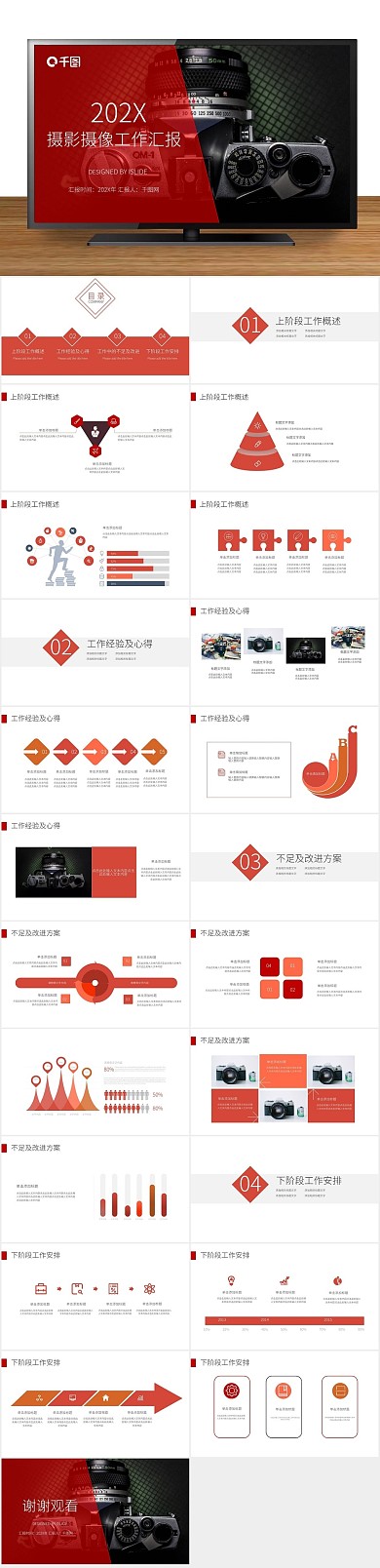工作总结摄影摄像行业工作汇报ppt
