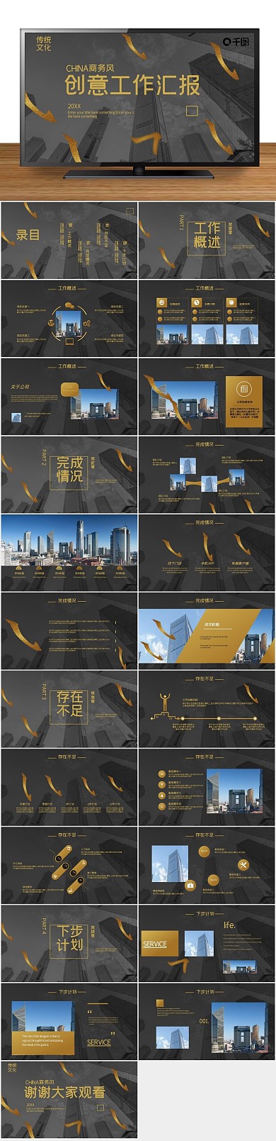 商业计划书14创意商务工作汇报PPT
