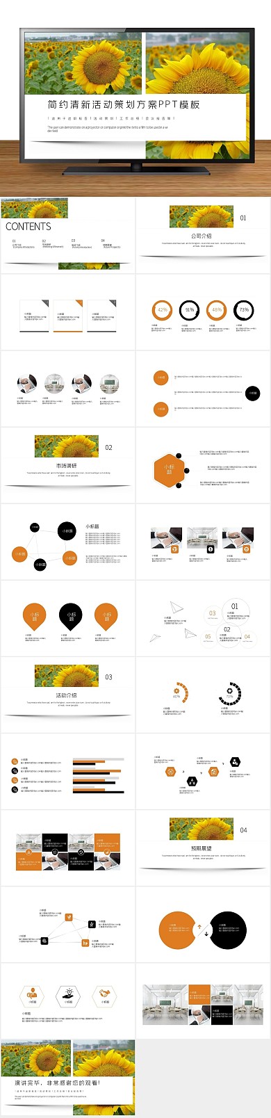 营销策划简约清新活动策划方案PPT
