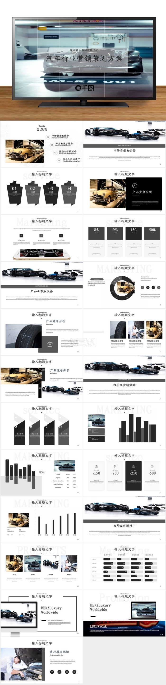 簡約創(chuàng)意汽車行業(yè)營銷策劃PPT模板