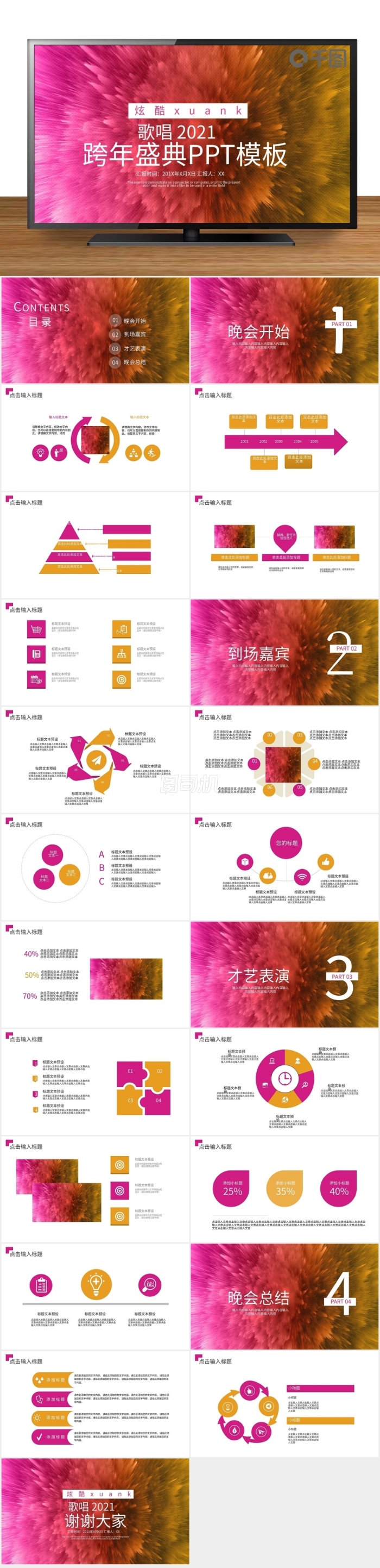 創(chuàng)意跨年盛典活動(dòng)策劃PPT模板