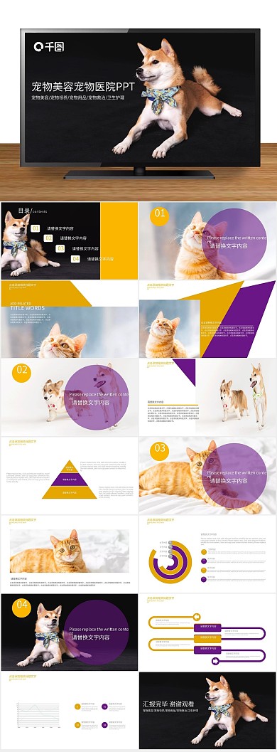 动物宠物店宠物行业医院公司介绍PPT
