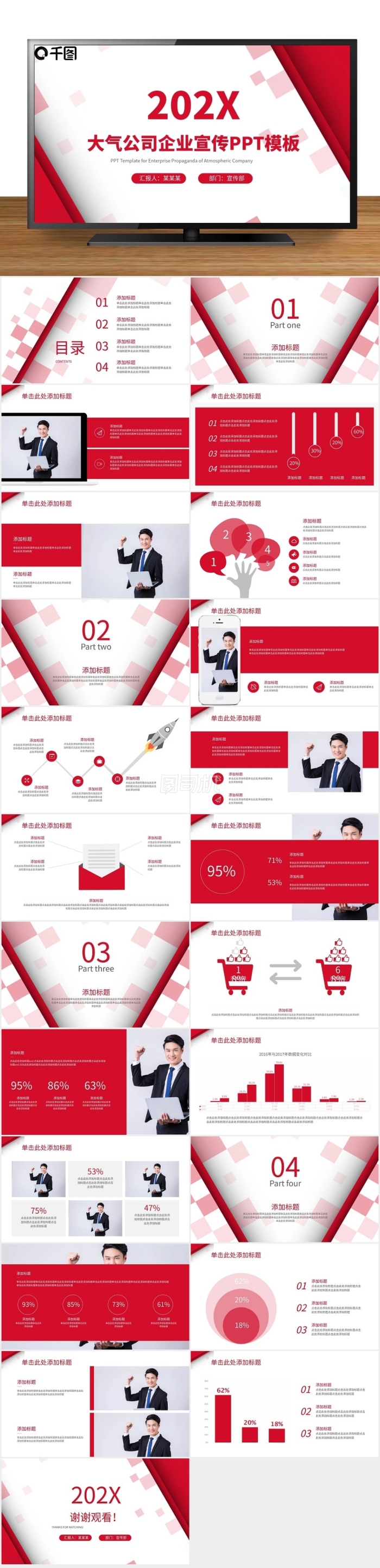 紅色大氣公司企業(yè)宣傳PPT模板