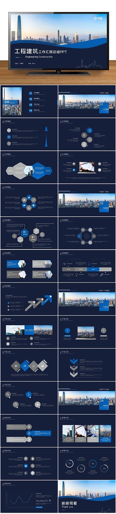 工作报告工程建筑工作汇报总结PPT
