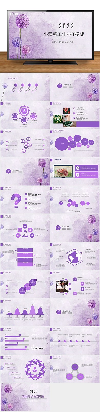 工作总结季度工作汇报计划PPT
